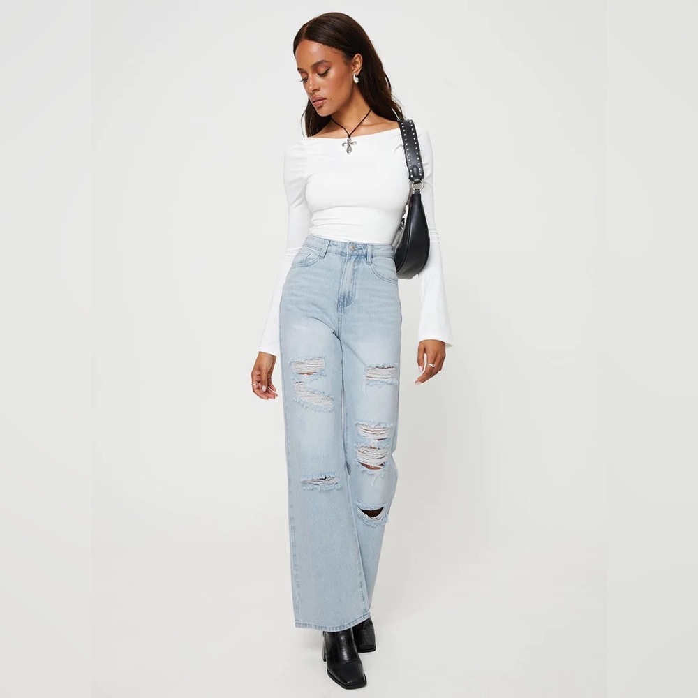 Bliston Boyfriend Jeans Light Wash Denim - Picture 5 of 11